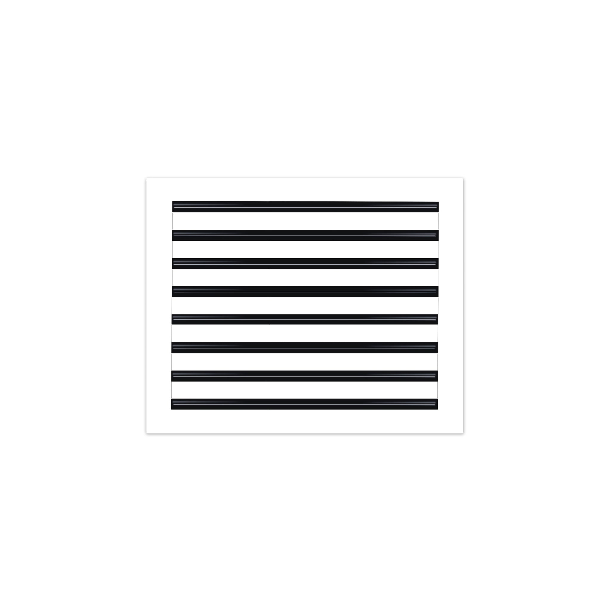 Side of 20x16 Modern Air Vent Cover White - 20x16 Standard Linear Slot Diffuser White - Texas Buildmart