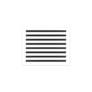 Side of 20x16 Modern Air Vent Cover White - 20x16 Standard Linear Slot Diffuser White - Texas Buildmart