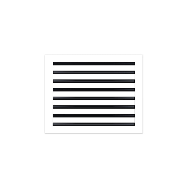 Side of 20x16 Modern Air Vent Cover White - 20x16 Standard Linear Slot Diffuser White - Texas Buildmart