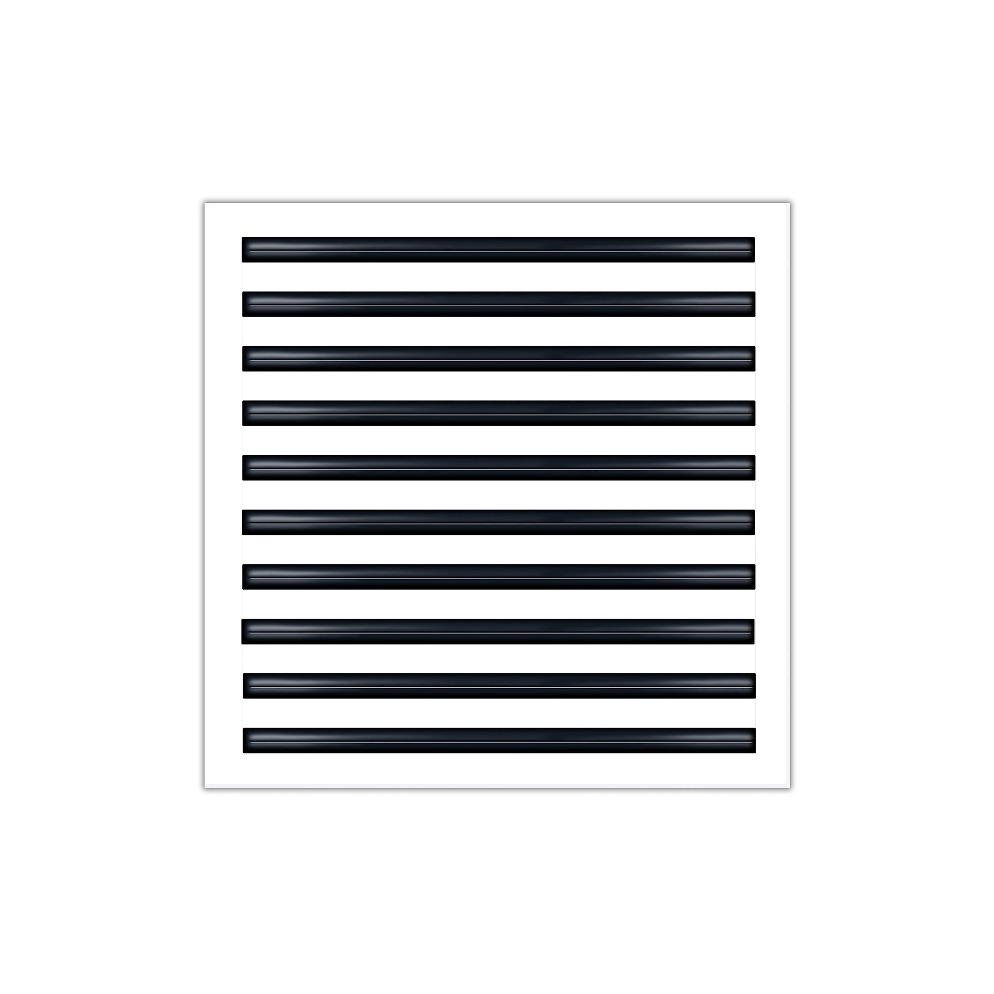 Side of 20x20 Modern Air Vent Cover White - 20x20 Standard Linear Slot Diffuser White - Texas Buildmart