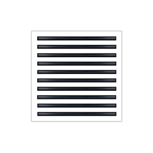 Side of 20x20 Modern Air Vent Cover White - 20x20 Standard Linear Slot Diffuser White - Texas Buildmart