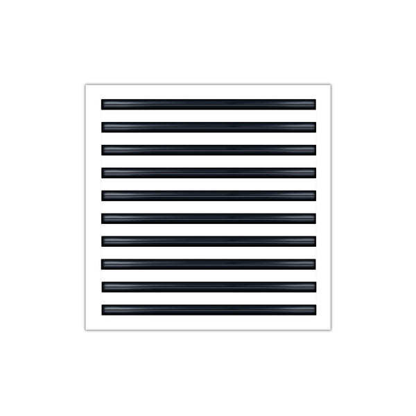 Side of 20x20 Modern Air Vent Cover White - 20x20 Standard Linear Slot Diffuser White - Texas Buildmart