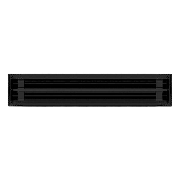 Back of 22x4 Modern Air Vent Cover Black - 22x4 Standard Linear Slot Diffuser Black - Texas Buildmart