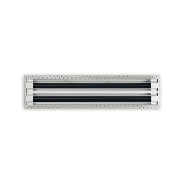 BUILDMART - 20x4 MUD-IN Air Vent Cover - Drywall Mud-in White Air Vent - Mud Linear Slot Diffuser - Register Grille for Ceiling and Walls - Texas Buildmart