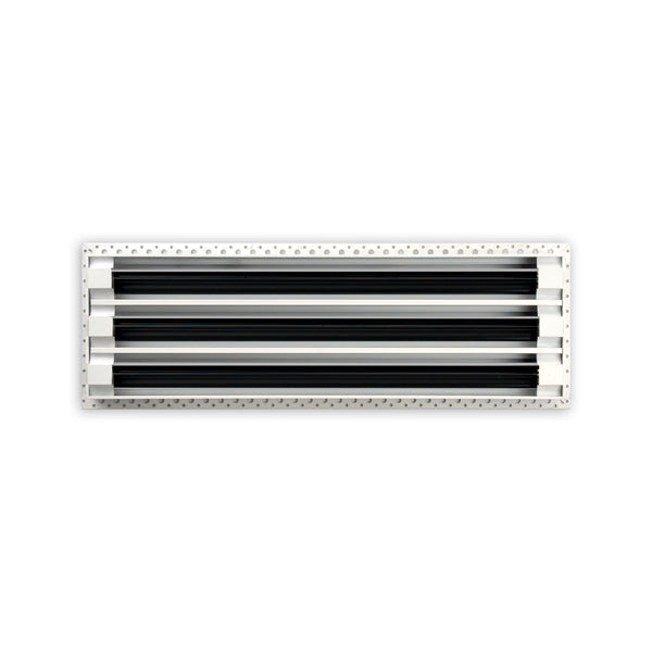 BUILDMART - 20x6 MUD-IN Air Vent Cover - Drywall Mud-in White Air Vent - Mud Linear Slot Diffuser - Register Grille for Ceiling and Walls - Texas Buildmart
