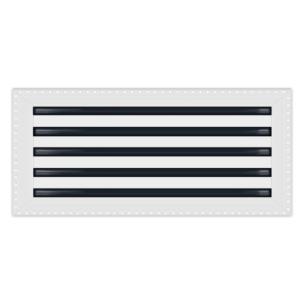 BUILDMART - 22x10 MUD-IN Air Vent Cover - Drywall Mud-in White Air Vent - Mud Linear Slot Diffuser - Register Grille for Ceiling and Walls - Texas Buildmart