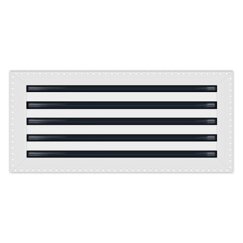 BUILDMART - 22x10 MUD-IN Air Vent Cover - Drywall Mud-in White Air Vent - Mud Linear Slot Diffuser - Register Grille for Ceiling and Walls - Texas Buildmart
