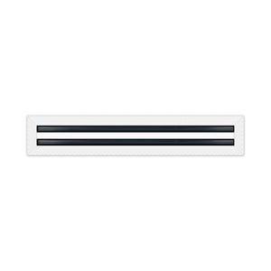 BUILDMART - 22x4 MUD-IN Air Vent Cover - Drywall Mud-in White Air Vent - Mud Linear Slot Diffuser - Register Grille for Ceiling and Walls - Texas Buildmart