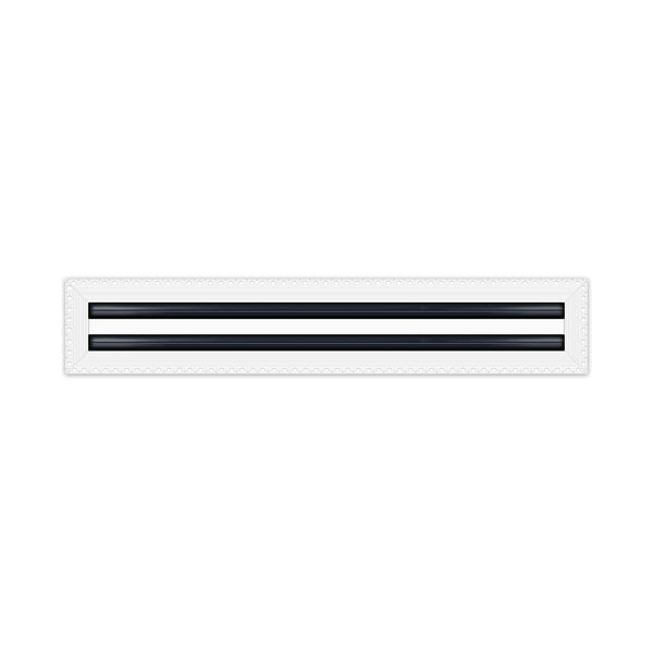 BUILDMART - 22x4 MUD-IN Air Vent Cover - Drywall Mud-in White Air Vent - Mud Linear Slot Diffuser - Register Grille for Ceiling and Walls - Texas Buildmart
