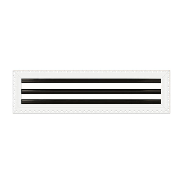 BUILDMART - 22x6 MUD-IN Air Vent Cover - Drywall Mud-in White Air Vent - Mud Linear Slot Diffuser - Register Grille for Ceiling and Walls - Texas Buildmart
