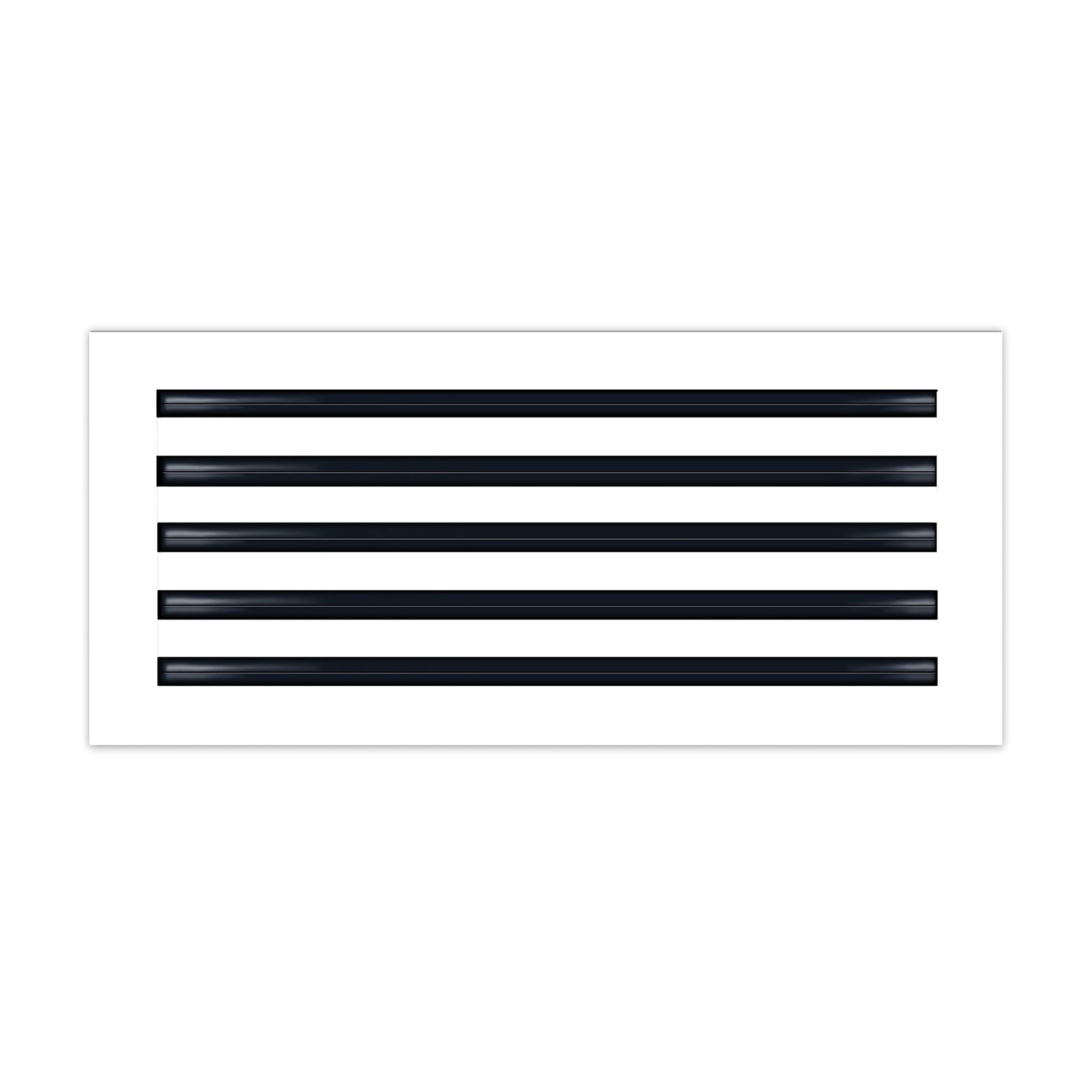 Side of 22x10 Modern Air Vent Cover White - 22x10 Standard Linear Slot Diffuser White - Texas Buildmart