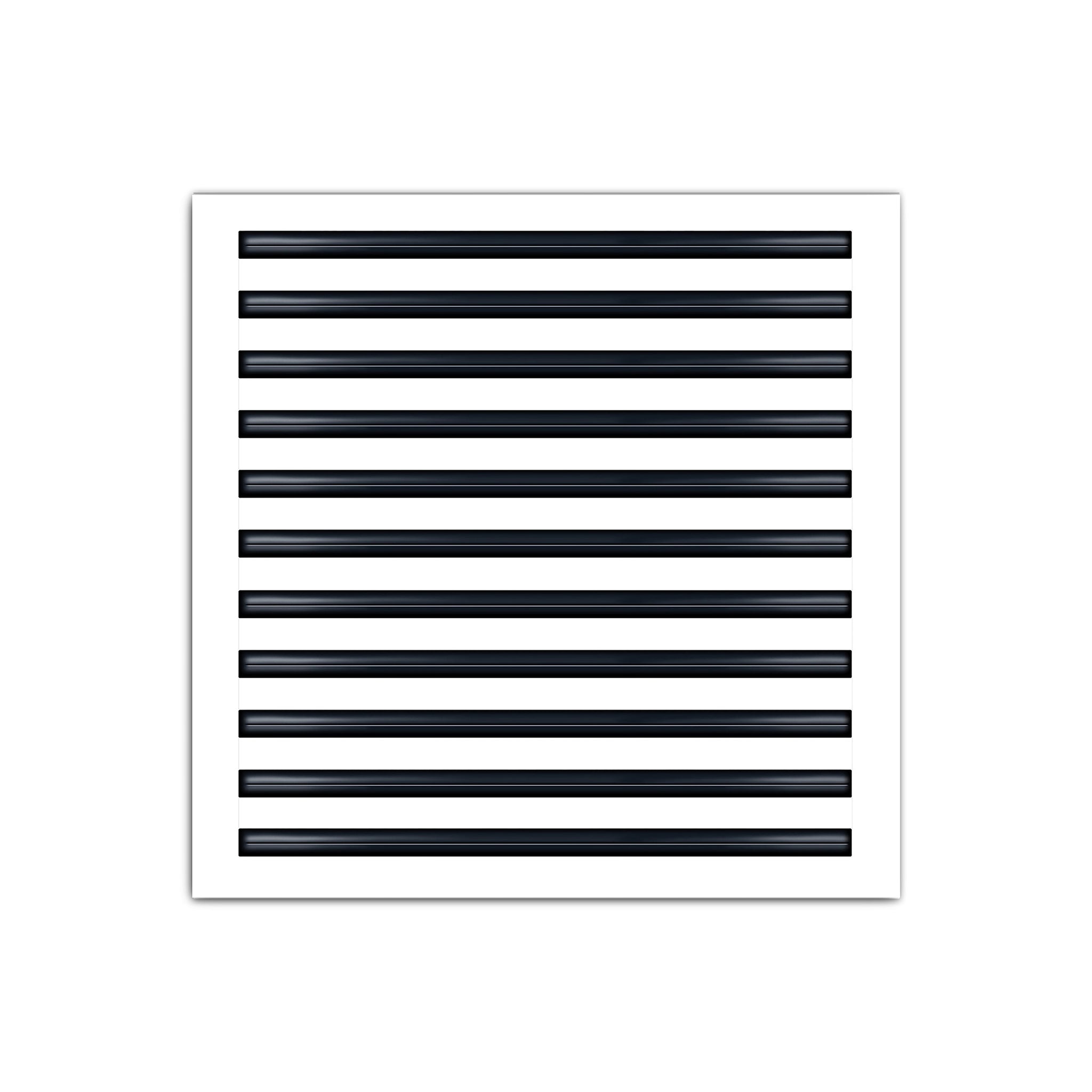 Side of 22x22 Modern Air Vent Cover White - 22x22 Standard Linear Slot Diffuser White - Texas Buildmart