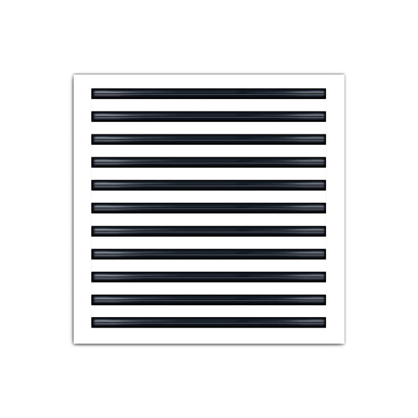 Side of 22x22 Modern Air Vent Cover White - 22x22 Standard Linear Slot Diffuser White - Texas Buildmart