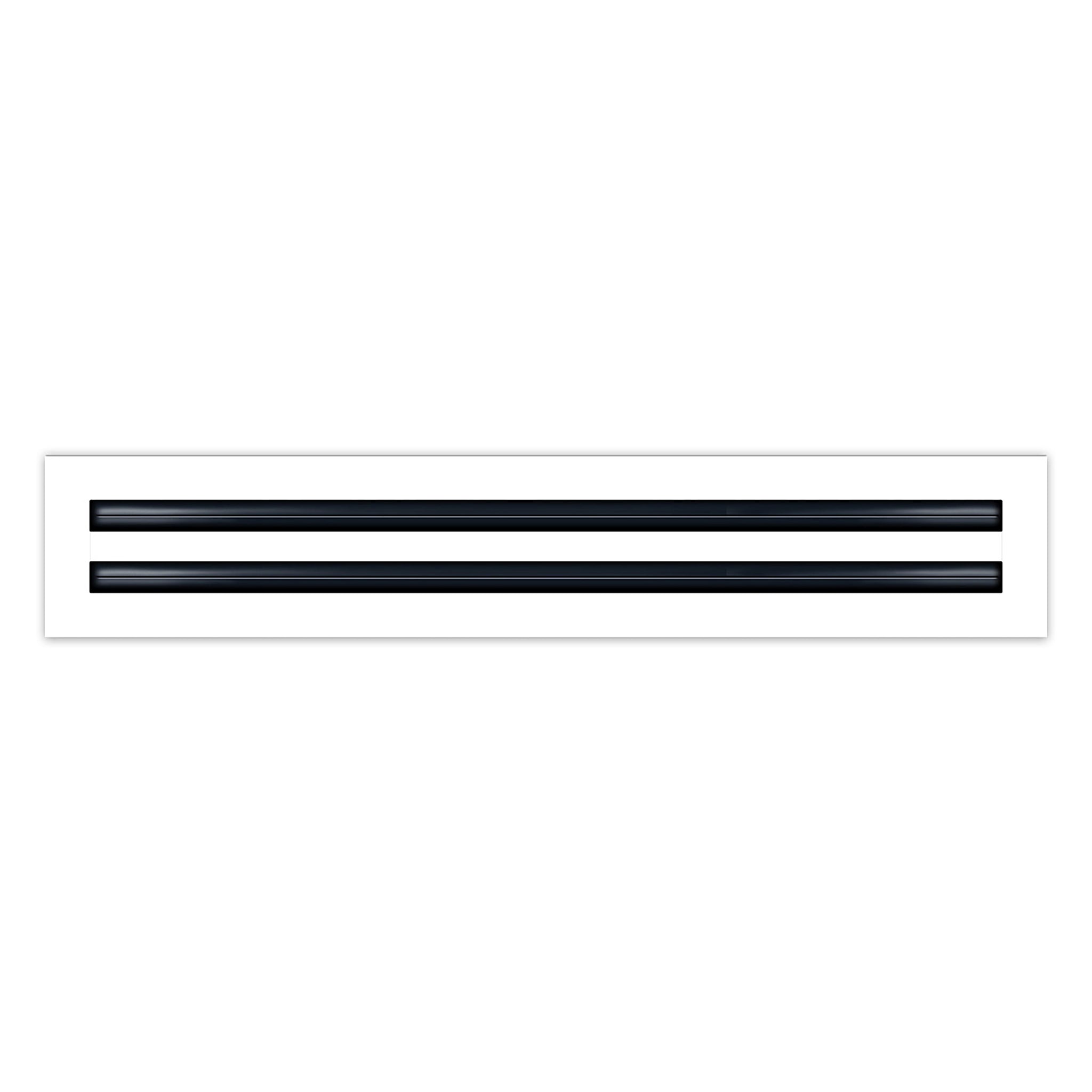 Side of 22x4 Modern Air Vent Cover White - 22x4 Standard Linear Slot Diffuser White - Texas Buildmart