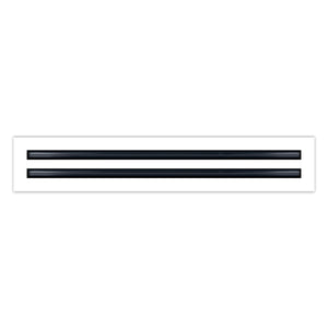 Side of 22x4 Modern Air Vent Cover White - 22x4 Standard Linear Slot Diffuser White - Texas Buildmart