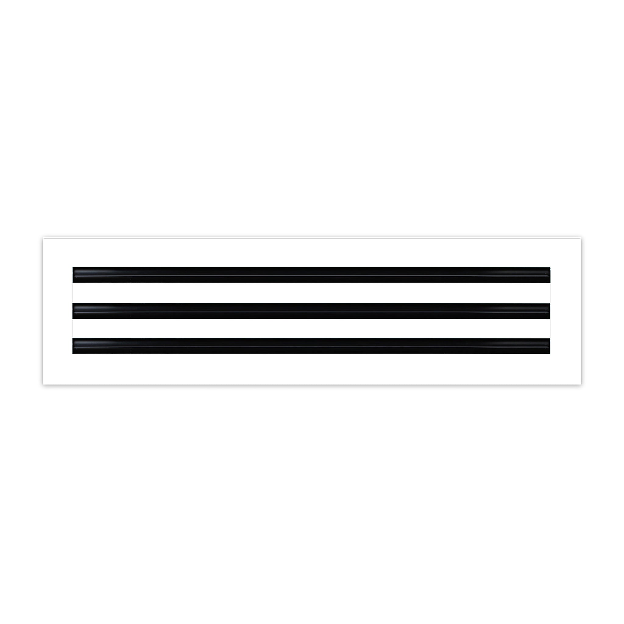 Side of 22x6 Modern Air Vent Cover White - 22x6 Standard Linear Slot Diffuser White - Texas Buildmart