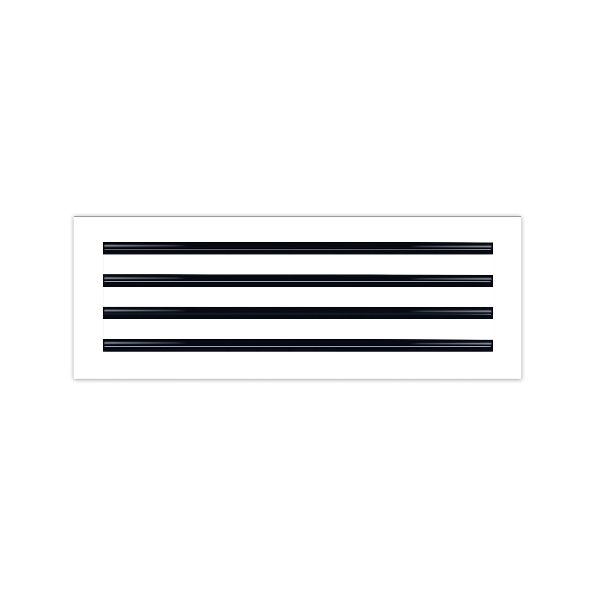 Side of 22x8 Modern Air Vent Cover White - 22x8 Standard Linear Slot Diffuser White - Texas Buildmart