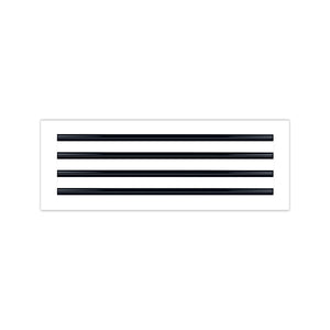 Side of 22x8 Modern Air Vent Cover White - 22x8 Standard Linear Slot Diffuser White - Texas Buildmart