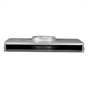 Front of 24 Inch 1 Slot Linear Slot Plenum Box - Linear Slot Diffuser Plenum - Texas Buildmart - AC Vent Covers - Linear Plenum Box