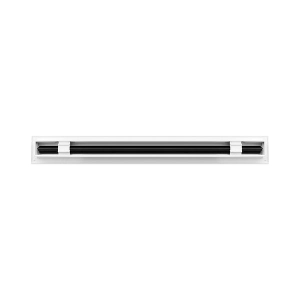 Back of 24 Inch 1 Slot Linear Air Vent Cover White - 24 Inch 1 Slot Linear Diffuser White - Texas Buildmart