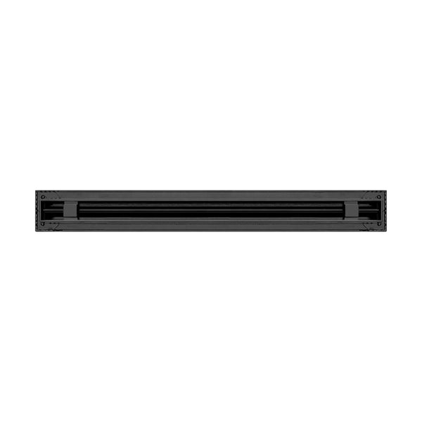 Back of 24 Inch 1 Slot Linear Air Vent Cover Black - 24 Inch 1 Slot Linear Diffuser Black - Texas Buildmart
