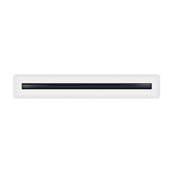 BUILDMART - 24" MUD-IN Linear Slot Diffuser - 1 Slot - Air Vent Cover - Drywall Mud In White Air Vent - Mud Linear Slot Diffuser - Register Grille for Ceiling and Walls - Texas Buildmart