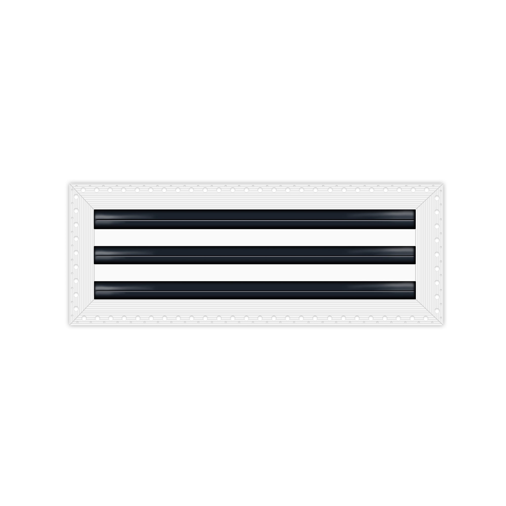 BUILDMART - 24" MUD-IN Linear Slot Diffuser - 3 Slot - Air Vent Cover - Drywall Mud In White Air Vent - Mud Linear Slot Diffuser - Register Grille for Ceiling and Walls - Texas Buildmart