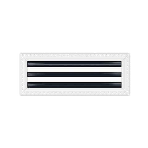 BUILDMART - 24" MUD-IN Linear Slot Diffuser - 3 Slot - Air Vent Cover - Drywall Mud In White Air Vent - Mud Linear Slot Diffuser - Register Grille for Ceiling and Walls - Texas Buildmart
