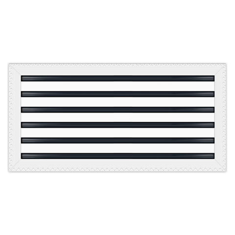 BUILDMART - 24x12 MUD-IN Air Vent Cover - Drywall Mud-in White Air Vent - Mud Linear Slot Diffuser - Register Grille for Ceiling and Walls - Texas Buildmart