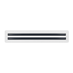 BUILDMART - 24x4 MUD-IN Air Vent Cover - Drywall Mud-in White Air Vent - Mud Linear Slot Diffuser - Register Grille for Ceiling and Walls - Texas Buildmart