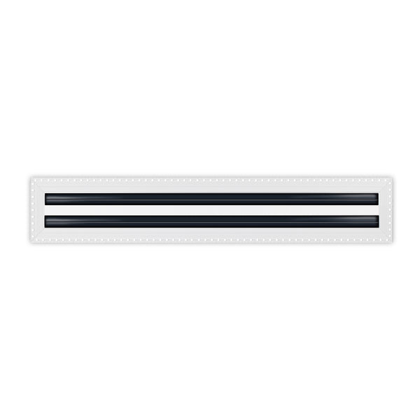 BUILDMART - 24x4 MUD-IN Air Vent Cover - Drywall Mud-in White Air Vent - Mud Linear Slot Diffuser - Register Grille for Ceiling and Walls - Texas Buildmart