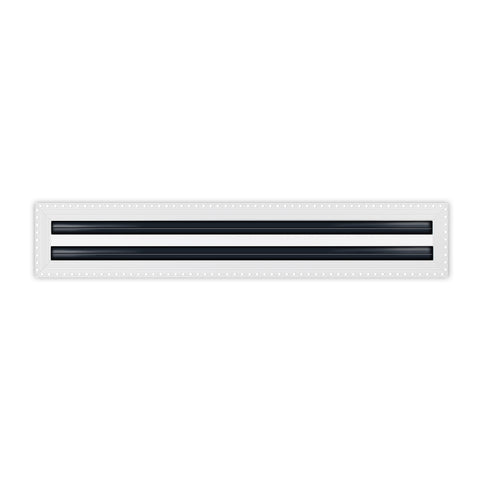 BUILDMART - 24x4 MUD-IN Air Vent Cover - Drywall Mud-in White Air Vent - Mud Linear Slot Diffuser - Register Grille for Ceiling and Walls - Texas Buildmart