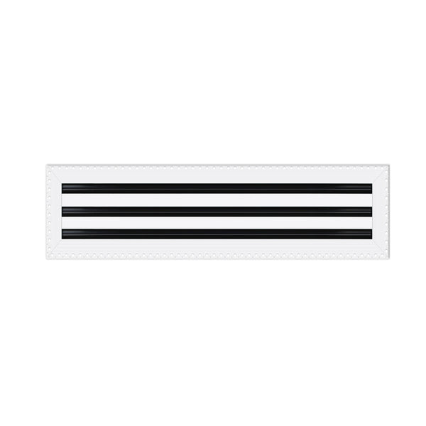 BUILDMART - 24x6 MUD-IN Air Vent Cover - Drywall Mud-in White Air Vent - Mud Linear Slot Diffuser - Register Grille for Ceiling and Walls - Texas Buildmart