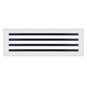BUILDMART - 24x8 MUD-IN Air Vent Cover - Drywall Mud-in White Air Vent - Mud Linear Slot Diffuser - Register Grille for Ceiling and Walls - Texas Buildmart