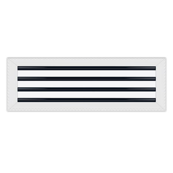 BUILDMART - 24x8 MUD-IN Air Vent Cover - Drywall Mud-in White Air Vent - Mud Linear Slot Diffuser - Register Grille for Ceiling and Walls - Texas Buildmart