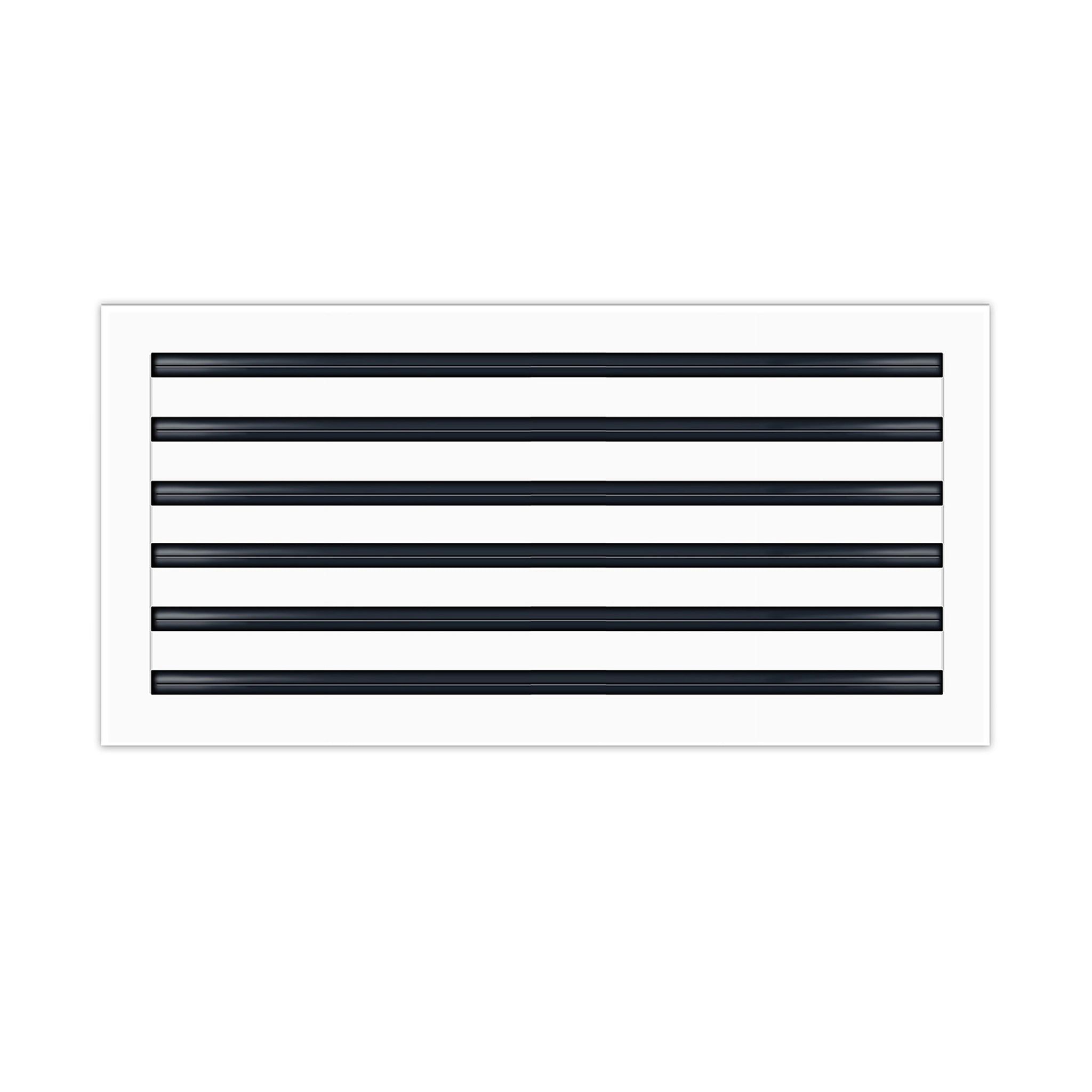 Side of 24x12 Modern Air Vent Cover White - 24x12 Standard Linear Slot Diffuser White - Texas Buildmart
