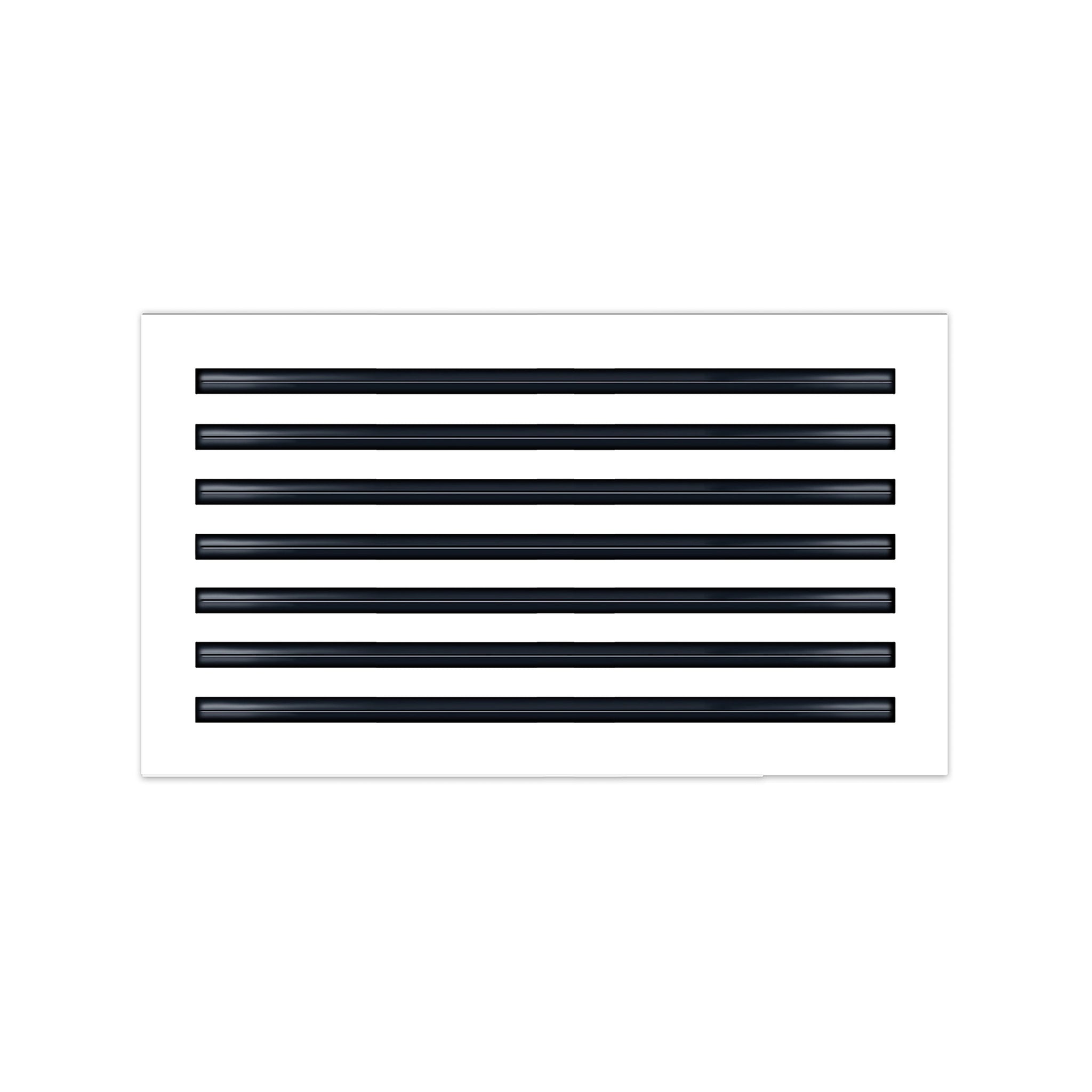 Side of 24x14 Modern Air Vent Cover White - 24x14 Standard Linear Slot Diffuser White - Texas Buildmart