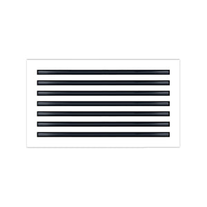 Side of 24x14 Modern Air Vent Cover White - 24x14 Standard Linear Slot Diffuser White - Texas Buildmart