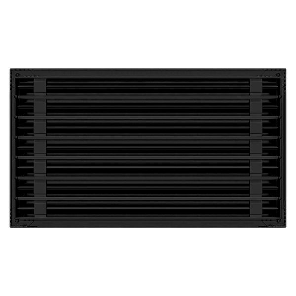 Back of 24x14 Modern Air Vent Cover Black - 24x14 Standard Linear Slot Diffuser Black - Texas Buildmart