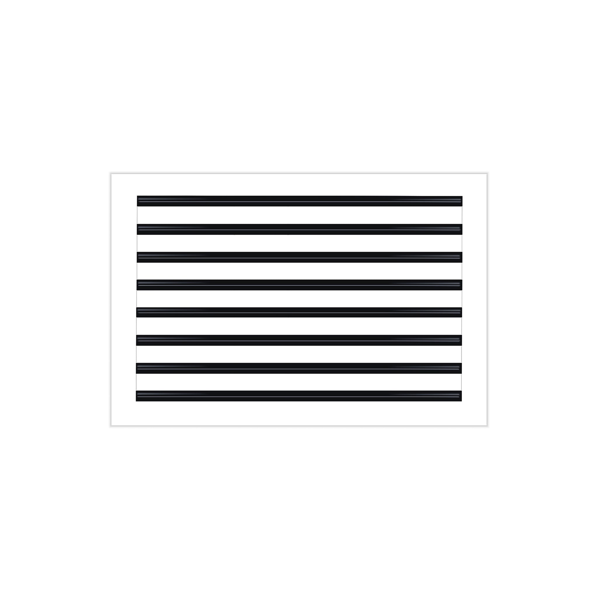 Side of 24x16 Modern Air Vent Cover White - 24x16 Standard Linear Slot Diffuser White - Texas Buildmart