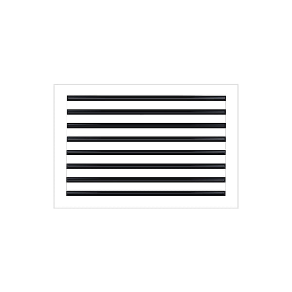 Side of 24x16 Modern Air Vent Cover White - 24x16 Standard Linear Slot Diffuser White - Texas Buildmart