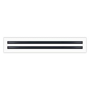 BUILDMART 24x4 Modern AC Vent Cover – Decorative White Aluminum Linear Slot Diffuser For Ceilings, Walls & Floors (Non-Filtered)