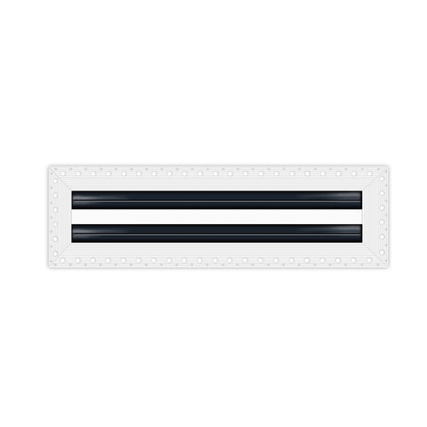 BUILDMART - 24" MUD-IN Linear Slot Diffuser - 2 Slot - Air Vent Cover - Drywall Mud In White Air Vent - Mud Linear Slot Diffuser - Register Grille for Ceiling and Walls - Texas Buildmart