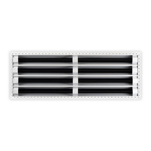 BUILDMART - 24x8 MUD-IN Air Vent Cover - Drywall Mud-in White Air Vent - Mud Linear Slot Diffuser - Register Grille for Ceiling and Walls - Texas Buildmart