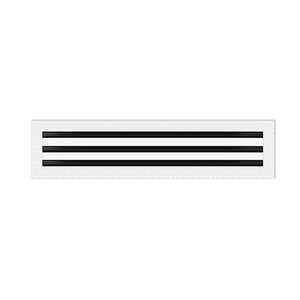BUILDMART - 25x6 MUD-IN Air Vent Cover - Drywall Mud-in White Air Vent - Mud Linear Slot Diffuser - Register Grille for Ceiling and Walls - Texas Buildmart