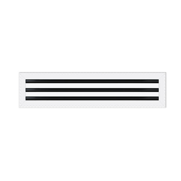 BUILDMART - 25x6 MUD-IN Air Vent Cover - Drywall Mud-in White Air Vent - Mud Linear Slot Diffuser - Register Grille for Ceiling and Walls - Texas Buildmart