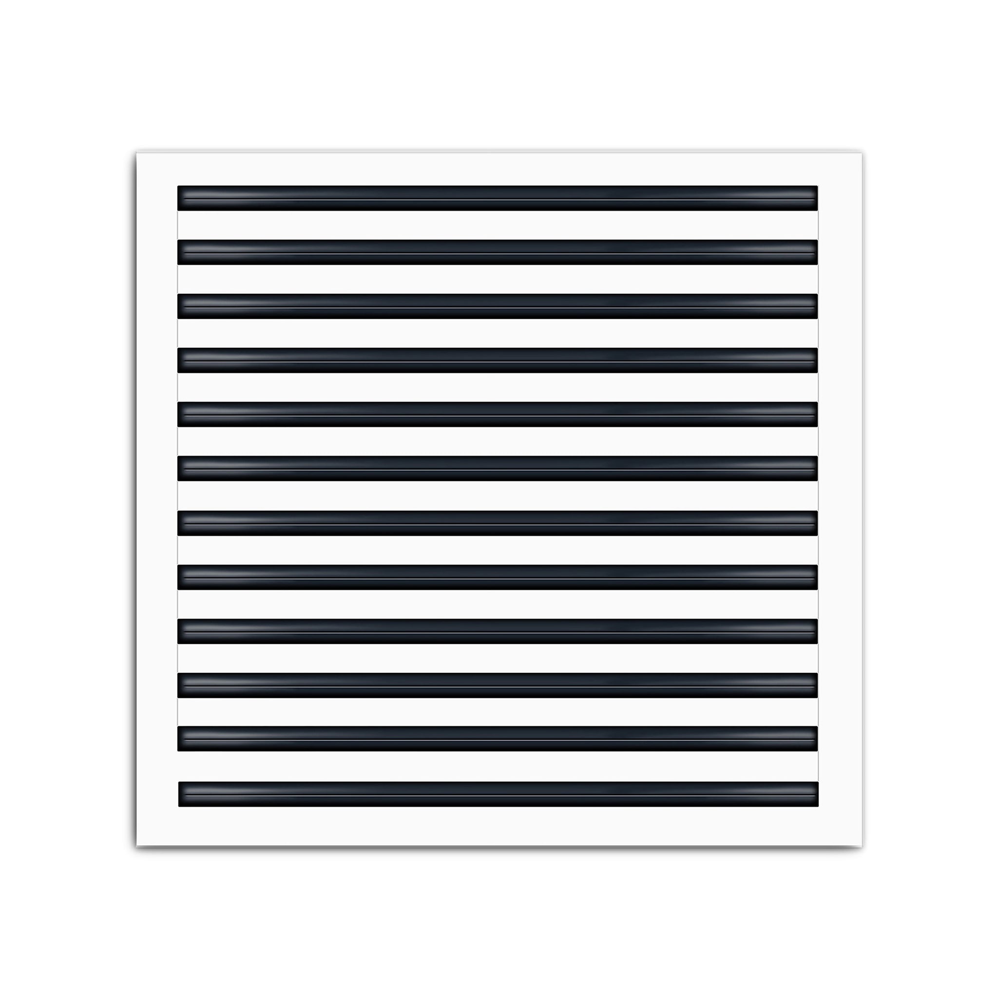 Side of 25x24 Modern Air Vent Cover White - 25x24 Standard Linear Slot Diffuser White - Texas Buildmart