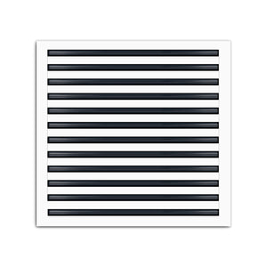 Side of 25x24 Modern Air Vent Cover White - 25x24 Standard Linear Slot Diffuser White - Texas Buildmart