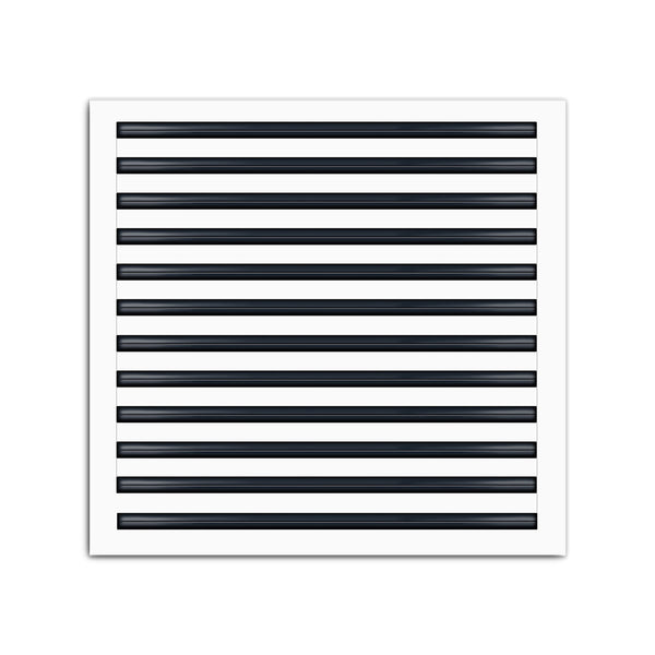 Side of 25x24 Modern Air Vent Cover White - 25x24 Standard Linear Slot Diffuser White - Texas Buildmart