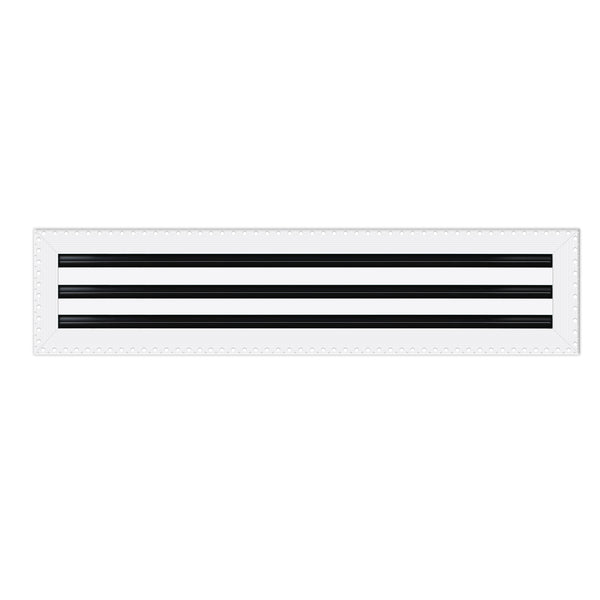 BUILDMART - 26x6 MUD-IN Air Vent Cover - Drywall Mud-in White Air Vent - Mud Linear Slot Diffuser - Register Grille for Ceiling and Walls - Texas Buildmart